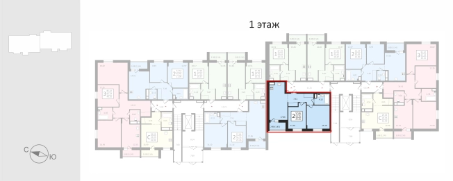 Купить двухкомнатную квартиру в ЖК Заречье Парк (Владимир) в Владимирской области. Вариант № 112796, 1, площадь -  квм, цена 6295520 рублей