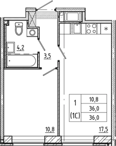 Купить двухкомнатную квартиру на улице Партизанская в Санкт-Петербурге. Вариант № 6243492, 0, площадь -  квм, цена 15147180 рублей