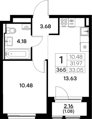 Купить однокомнатную квартиру в ЖК Glorax Октябрьский в Владимире. Вариант № 134122, 0, площадь -  квм, цена 4999999 рублей
