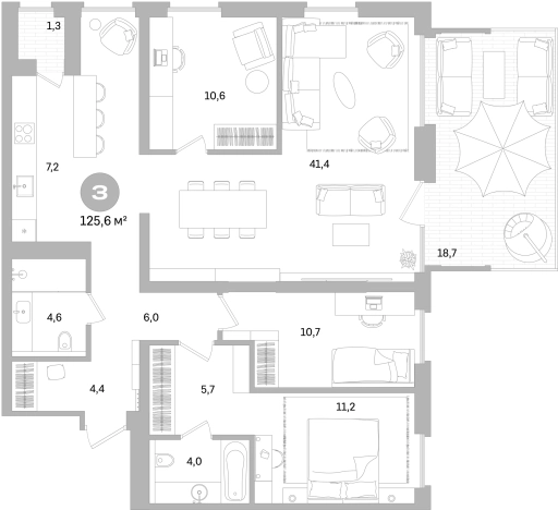 Купить многокомнатную квартиру в новостройках у метро Зенит в Санкт-Петербурге. Вариант № 7783512, 0, площадь -  квм, цена 43650000 рублей