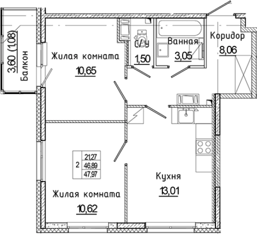 Купить двухкомнатную квартиру в ЖК Аквилон Янино в Ленинградской области. Вариант № 6226313, 0, площадь -  квм, цена 7887788 рублей