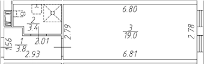 . Вариант № 6230262, 0, площадь - 26.2 квм, цена 5502000 рублей