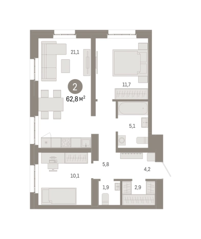 Купить двухкомнатную квартиру в новостройках в ЖК Метроном в Москве. Вариант № 9354872, 0, площадь -  квм, цена 22300000 рублей