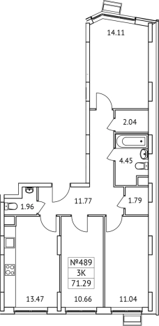 Купить трехкомнатную квартиру в Микрорайоне Птицефабрика, посёлок городского типа Томилино в Московской области. Вариант № 127732, 0, площадь - квм, цена 9605145 рублей