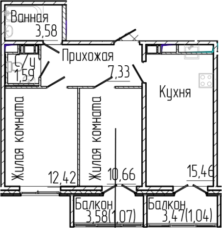 Купить трехкомнатную квартиру в Сертолове. Вариант № 6056943, 0, площадь -  квм, цена 9106243 рублей