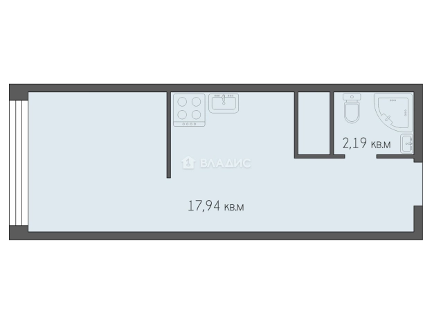 Купить квартиру в ЖК «Метропарк» в Рязани. Вариант № 1266906, 2, площадь - квм, цена 3240000 рублей