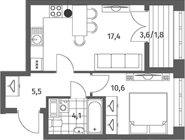 Купить двухкомнатную квартиру в ЖК NEWПИТЕР в Ленинградской области. Вариант № 5259185, 0, площадь -  квм, цена 7324000 рублей