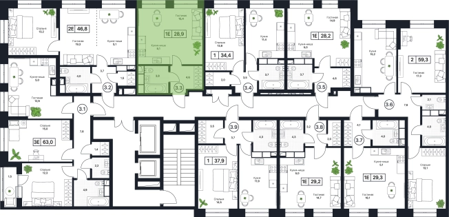 Купить Студию в Ивантеевке. Вариант № 160425, 0, площадь -  квм, цена 5713500 рублей