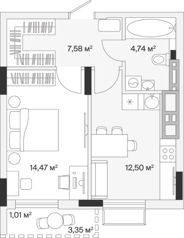 Купить квартиру в новостройках на улице Весенняя в Калининграде. Вариант № 101188, 0, площадь -  квм, цена 11795086 рублей