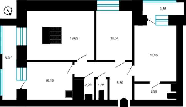 Купить трехкомнатную квартиру в Микрорайоне 6-й, Чита в Чите. Вариант № 161588, 0, площадь -  квм, цена 13750055 рублей