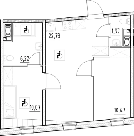 Купить двухкомнатную квартиру в ЖК Nigilist в Санкт-Петербурге. Вариант № 5559373, 0, площадь -  квм, цена 15052050 рублей