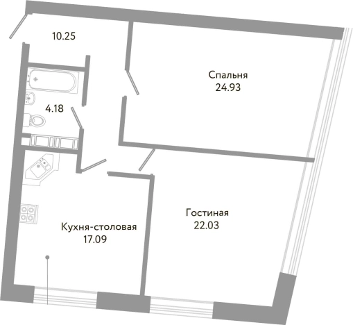 . Вариант № 5259500, 0, площадь - 78.48 квм, цена 23506522 рублей