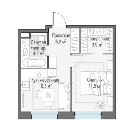 Купить однокомнатную квартиру в новостройках на улице Щербакова в Мытищах. Вариант № 167255, 0, площадь -  квм, цена 7900000 рублей