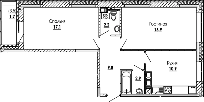 Купить квартиру в новостройках в Звенигороде. Вариант № 287832, 0, площадь -  квм, цена 8204100 рублей
