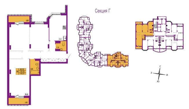 Купить трехкомнатную квартиру на улице Мичурина в Владимире. Вариант № 3466076, 1, площадь -  квм, цена 14178210 рублей