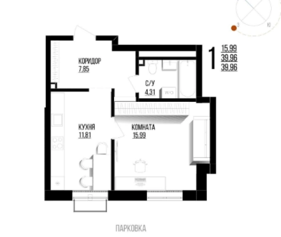 Купить квартиру в новостройках в Белгородской области. Вариант № 169534, 0, площадь -  квм, цена 4467144 рублей