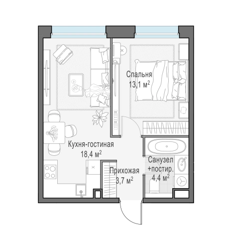 Купить двухкомнатную квартиру у метро ВДНХ в Королёве. Вариант № 166078, 0, площадь -  квм, цена 8290000 рублей