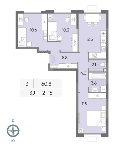 Купить трехкомнатную квартиру в районе Солнцево в Москве. Вариант № 8182738, 0, площадь -  квм, цена 21101734 рублей
