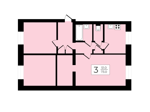 Купить квартиру в районе Фрунзенский в Владимире. Вариант № 9028573, 2, площадь -  квм, цена 6420000 рублей