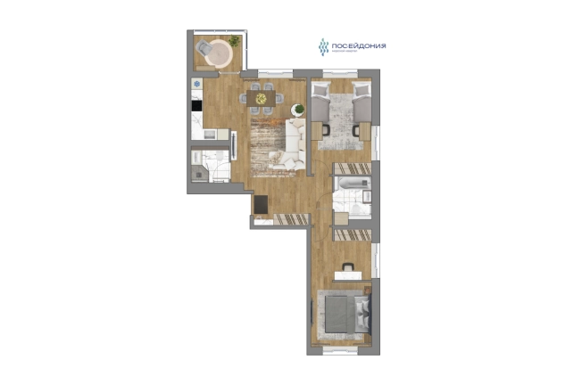 Купить двухкомнатную квартиру в новостройках на улице Слуцкого в Владивостоке. Вариант № 4119799, 1, площадь -  квм, цена 14888880 рублей