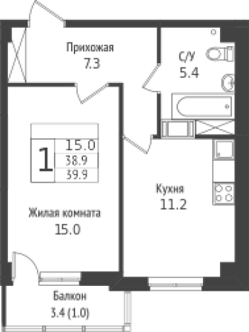 Купить квартиру в Всеволожске. Вариант № 9640131, 0, площадь -  квм, цена 5472000 рублей