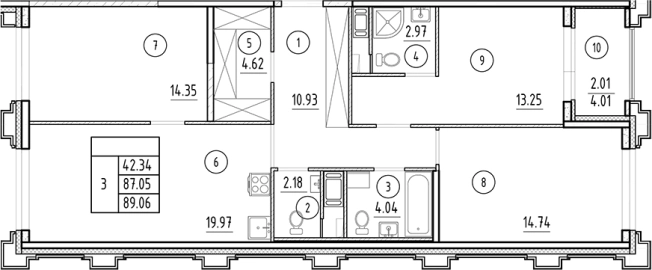 Купить квартиру в новостройках у метро Горный институт в Санкт-Петербурге. Вариант № 6231607, 0, площадь -  квм, цена 35392444 рублей