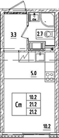 Купить Студию в ЖК Октябрьская набережная в Санкт-Петербурге. Вариант № 9206191, 0, площадь -  квм, цена 5725674 рублей