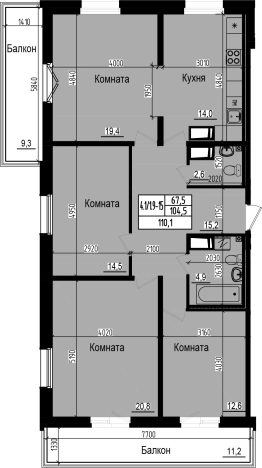 Купить пятикомнатную квартиру в Санкт-Петербурге. Вариант № 77524, 0, площадь -  квм, цена 21408799 рублей