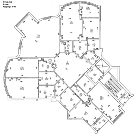 Купить четырехкомнатную квартиру в Калининграде. Вариант № 1636, 8, площадь -  квм, цена 35000000 рублей