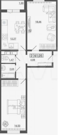 Купить двухкомнатную квартиру в Микрорайоне 142-й, Магнитогорск в Магнитогорске. Вариант № 3409776, 2, площадь -  квм, цена 5250000 рублей