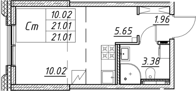 Купить Студию в ЖК Цивилизация на Неве в Санкт-Петербурге. Вариант № 7849286, 0, площадь -  квм, цена 7059065 рублей