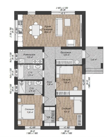 Купить дом в Барнауле. Вариант № 2466157, 0, площадь -  квм, цена 11040800 рублей