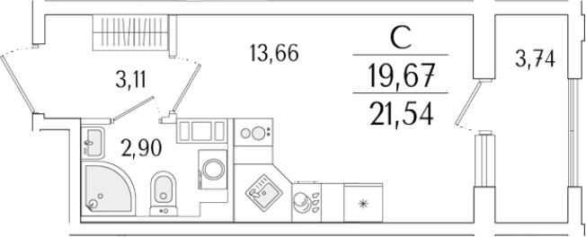 Купить Студию в новостройках в районе Фрунзенский в Санкт-Петербурге. Вариант № 6257914, 0, площадь -  квм, цена 8693746 рублей