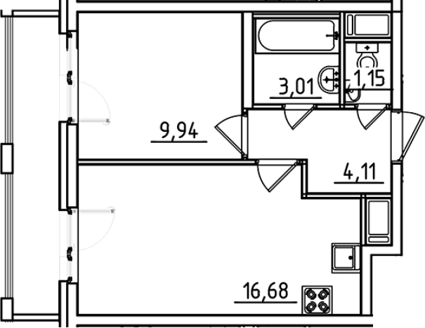 Купить двухкомнатную квартиру у метро Девяткино в Санкт-Петербурге. Вариант № 7790251, 0, площадь -  квм, цена 8404290 рублей