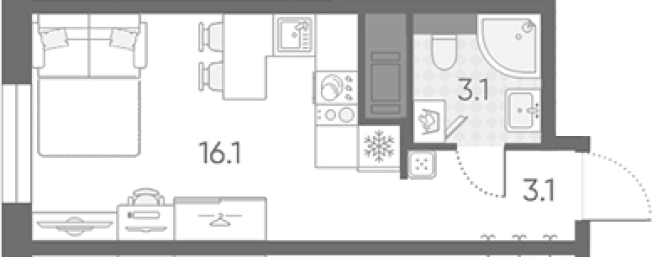 Купить Студию в ЖК Большая Охта в Санкт-Петербурге. Вариант № 6243791, 0, площадь -  квм, цена 7972539 рублей