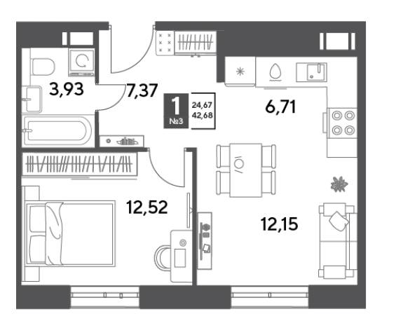 Купить однокомнатную квартиру у метро Бабушкинская в Ивантеевке. Вариант № 3804499, 0, площадь -  квм, цена 7620941 рублей