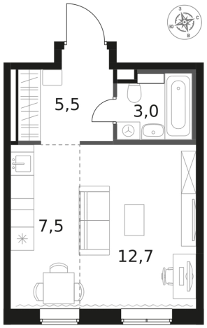 Купить квартиру у метро Физтех в Химках. Вариант № 137326, 0, площадь -  квм, цена 7955640 рублей
