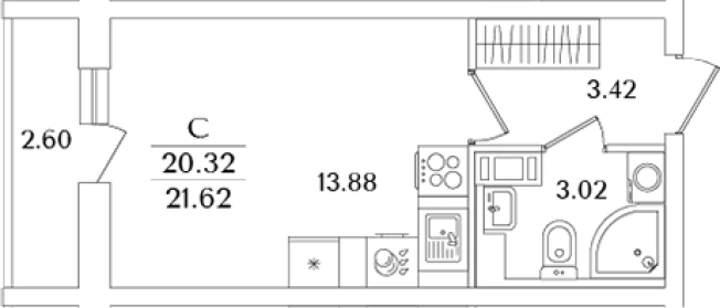 Купить Студию в новостройках в ЖК Кинопарк в Санкт-Петербурге. Вариант № 6713423, 0, площадь -  квм, цена 7188601 рублей