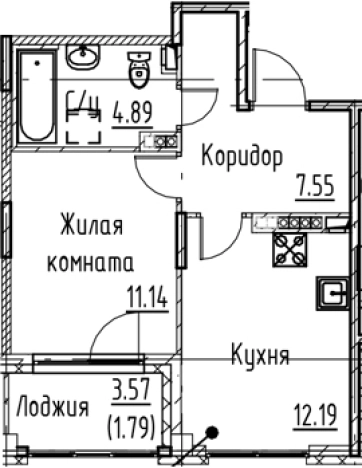Купить однокомнатную квартиру в ЖК Кронфорт в Санкт-Петербурге. Вариант № 6830706, 0, площадь -  квм, цена 10873760 рублей