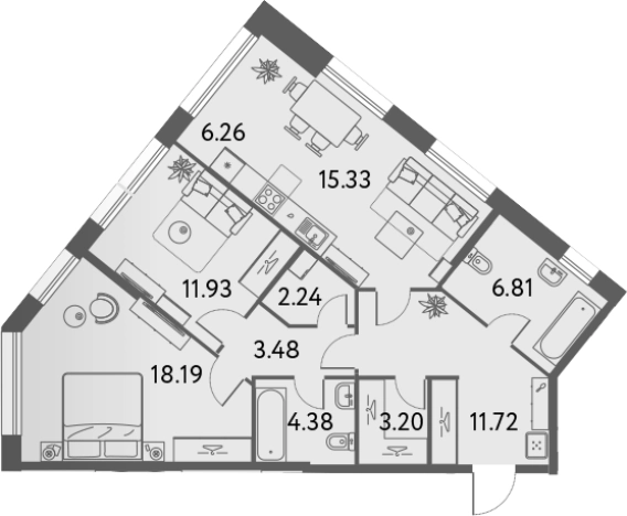 Купить квартиру в районе Останкинский в Москве. Вариант № 88933, 0, площадь - квм, цена 32559084 рублей