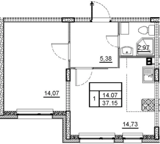Купить однокомнатную квартиру на улице Кутышева в Ленинградской области. Вариант № 4034968, 0, площадь -  квм, цена 5072800 рублей