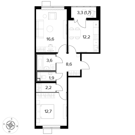 Купить квартиру в ЖК 1-й Лермонтовский в Люберцах. Вариант № 10232682, 0, площадь -  квм, цена 18397400 рублей