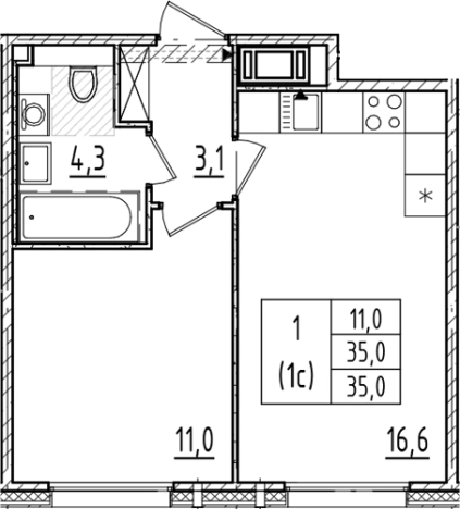 Купить двухкомнатную квартиру в новостройках в ЖК Большая Охта в Санкт-Петербурге. Вариант № 6244681, 0, площадь -  квм, цена 12224555 рублей