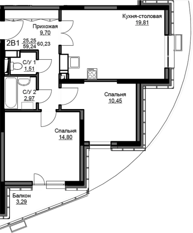Купить трехкомнатную квартиру в Щёлкове. Вариант № 156456, 0, площадь -  квм, цена 8914040 рублей