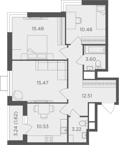 Купить квартиру в ЖК Одинград, квартал «Семейный» в Одинцове. Вариант № 125057, 0, площадь -  квм, цена 18680000 рублей