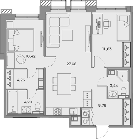 Купить трехкомнатную квартиру в Всеволожске. Вариант № 6250020, 0, площадь -  квм, цена 12900000 рублей