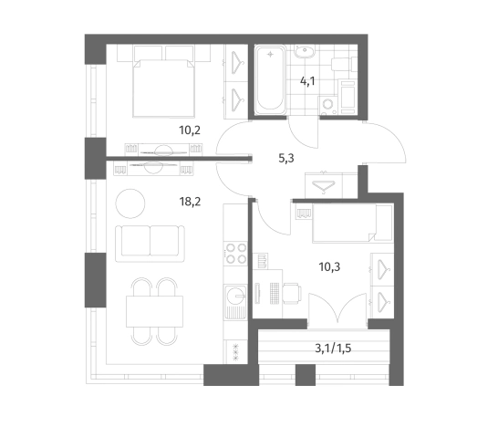 Купить трехкомнатную квартиру в ЖК NEWПИТЕР в Ленинградской области. Вариант № 5258712, 0, площадь -  квм, цена 8969000 рублей