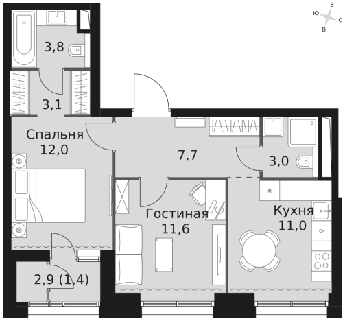 Купить квартиру в ЖК Sky Garden в Москве. Вариант № 9496067, 0, площадь -  квм, цена 27421760 рублей