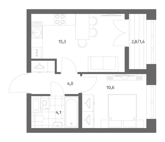 Купить квартиру в ЖК NEWПИТЕР в Ленинградской области. Вариант № 5258780, 0, площадь -  квм, цена 6881000 рублей