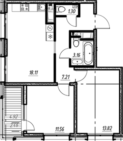 Купить квартиру в новостройках у метро Шушары в Санкт-Петербурге. Вариант № 9154466, 0, площадь -  квм, цена 9585375 рублей